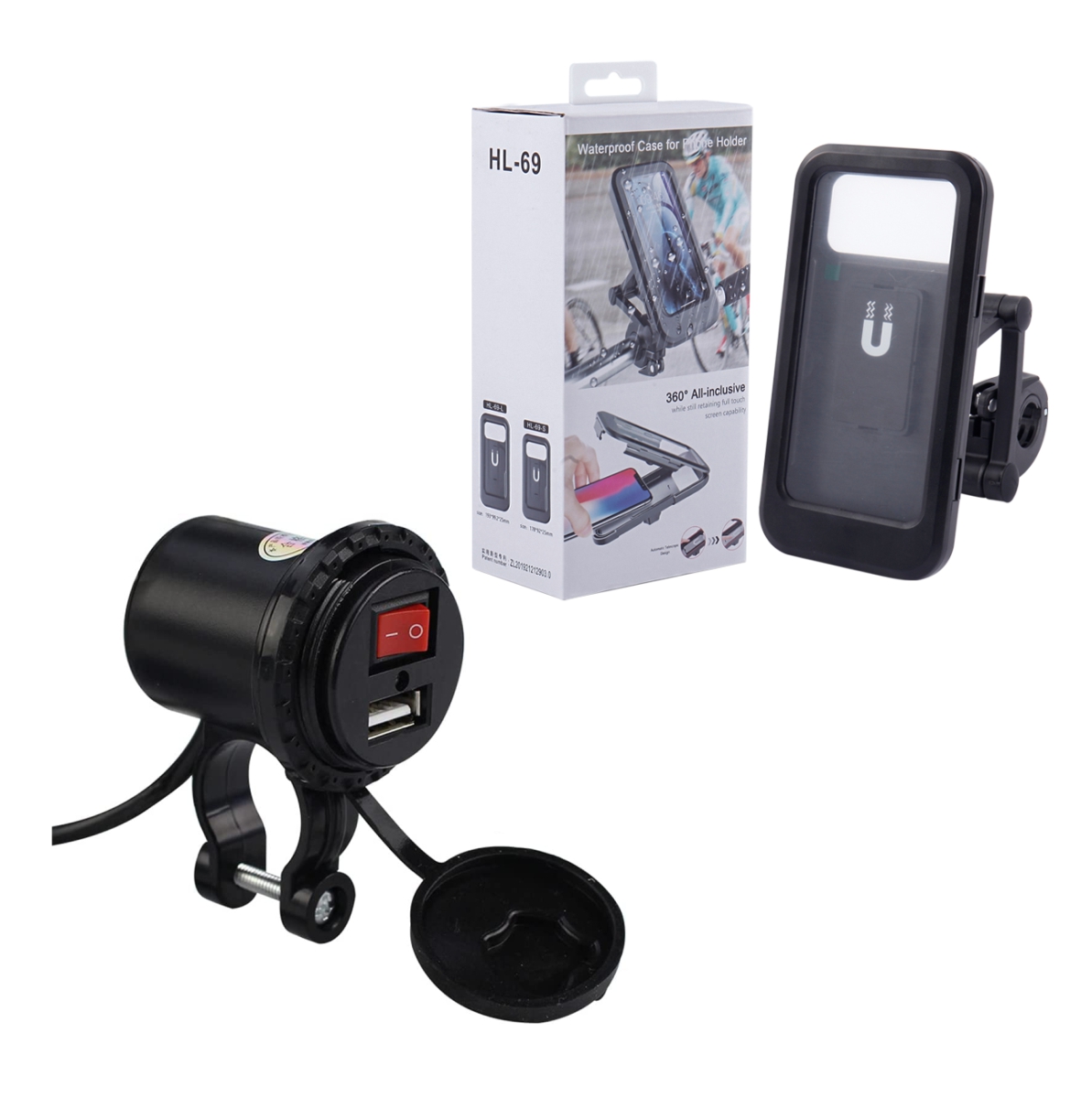 Miniatura 2 de Combo Holder HL-69 mas  Cargador Moto